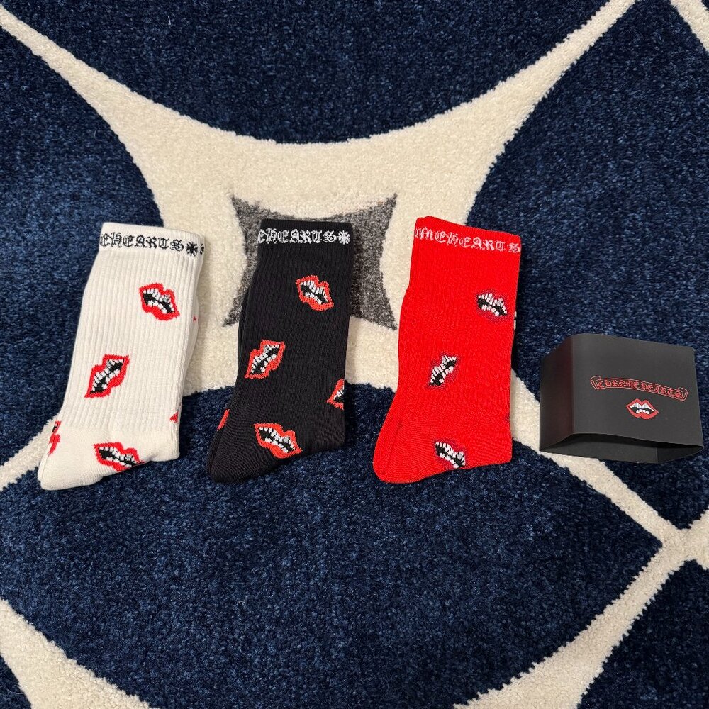 Chrome Hearts Chomper Socks 3 Pack